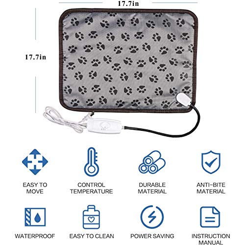 Almohadilla térmica para mascotas 12V impermeable miniatura 2
