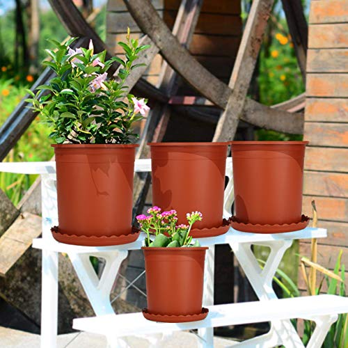 Buy GROWNEER 12 Packs 1 Gallon Nursery Pot Garden Flower Pots, Nursery