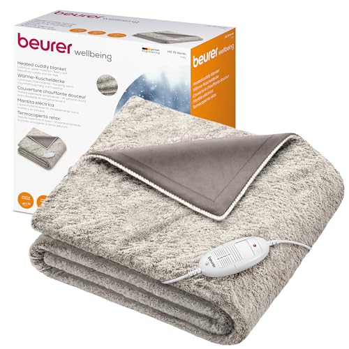 Beurer Hd 75 Cosy Coperta Elettrica Con Dispositivo Di Termoregolazione Elettronico, 6 Livelli Di Temperatura E Spegnimento Automatico Dopo 3H, Colore