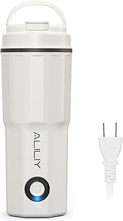 Aliliy 電気ケトル ポータブル トラベルケトル 小型 380ML 100V 300W 低消費電力 持ち運びケトル 湯沸かし 一人暮らし 電気ポット トラベル 湯沸かし器 水筒 急速沸かし 空焚き防止 漏れない お湯ポット ステンレス 二重構造 コーヒー 紅茶に使用 旅行 車中泊 オフィス 出張 ギフト 日本語説明書付き PSE認証済み (ベージュ)