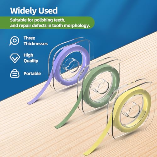 dental polishing strips 3-roll set for customized oral care