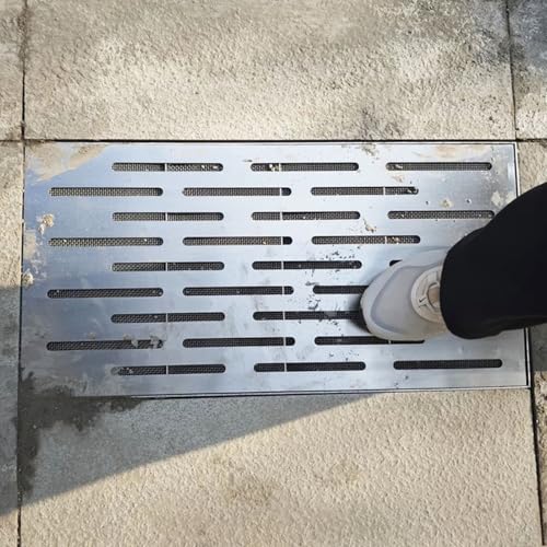 Copertura resistente per griglia di scarico esterna con rete metallica, griglie fognarie durevoli per soluzioni di drenaggio vialetto, cortile, recinzione, marciapiede e casa