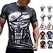 Khroom T-Shirt de Compression de Super-héros pour Homme | Vêtement Sportif à Séchage Rapide pour Fitness, Gym, Course, Musculation | Matériel Anti Transpiration (Punisher, L)