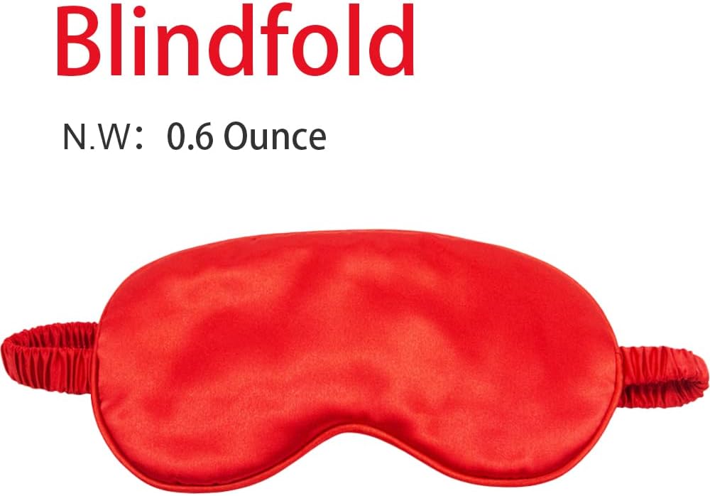 Sain Blindfold with Furry Handcuffs and Anal Plug Stainless Steel Wrist Restraints Sleeping Eye Mask Kit for Sex Play