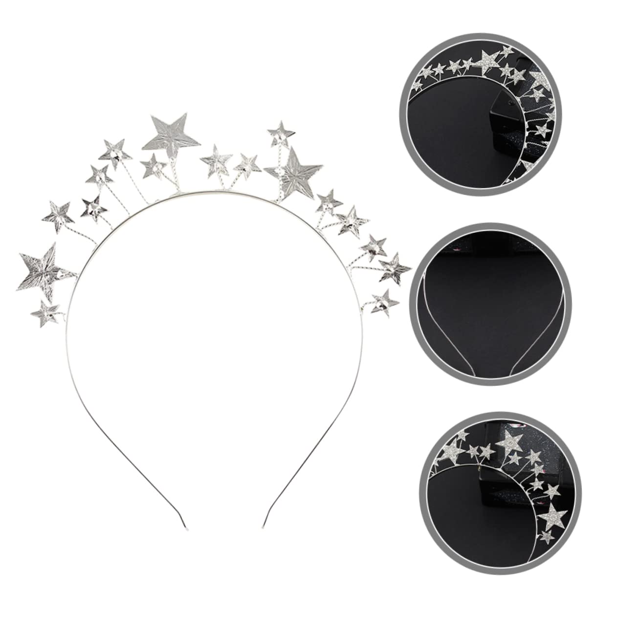 FRCOLOR 4 Pezzi Fascia Per Con Stelle Di Strass Per Donne Fascia Larga Per Da Sposa Fasce Larghe Per