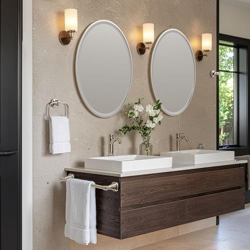 Image of Gatco 5512PN Beverly Towel Ring | Elegant Hand Towel Holder for Bathroom | Luxury Design, Heavy Duty Metal | Polished Nickel Finish