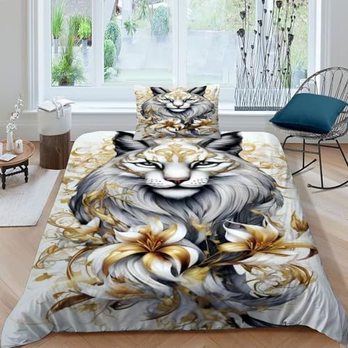 Ensemble de lit bobcat élégant avec fermeture éclair pour chambre single - 3