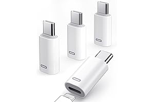 4-Pack Lighting to USB C Adapter White, Blazing Fast Connectivity