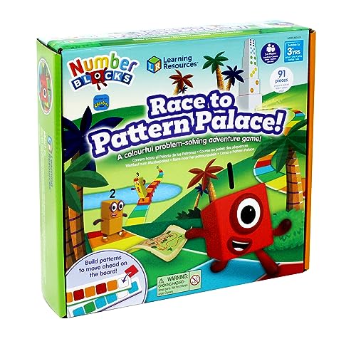 Learning Resources Numberblocks Brettspiel „Wettlauf zum Musterpalast“, Numberblocks-Geschenke, Mathespiele für Kinder ab 3 Jahren… – Ansicht 1