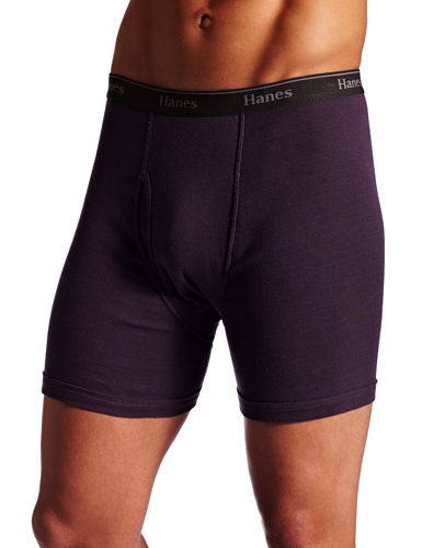Hanes Mens 4-Pack Classic Comfort Flex Waistband Cotton Boxer Brief Underwear