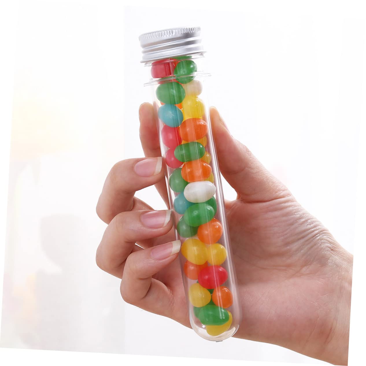 Bottiglie Provette 50 Pezzi 45ml Provette in Pet di Stoccaggio Provetta per Caramelle