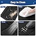 Smiry Cat Litter Box Mat 30x17, Non-Slip Water Resistant Litter Trapping Mat, Easy Clean Less Waste and Urine-Locking Cat Carpet for Indoor, Black