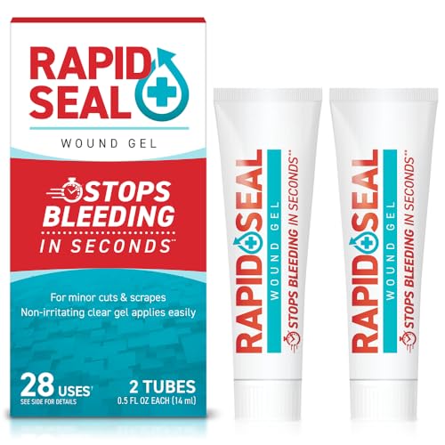 Rapid-Seal Wound Gel (2 Tubes) | Stops Bleeding in Seconds | Ideal for Cuts, Scrapes and Razor Nicks...