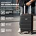 LUGG - Jetset 40cm Suitcase - 40x30x20cm- Ryanair Compatible - Underseat Size - Hard Shell ABS - Spinner & Removable Wheels - Lightweight Travel Luggage- Black/Brown