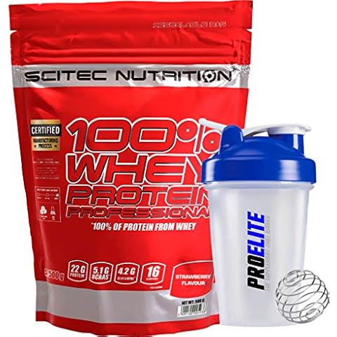 Scitec Nutrition 100% Whey Protein Professional 500g Powder - Strawberry + Shaker Cover