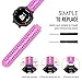 HWHMH Colorful Replacement Silicone Bands with Pin Removal Tools for Garmin Forerunner 220/230/235/620/630 (No Tracker, Replacement Bands Only) (Pack of 6)