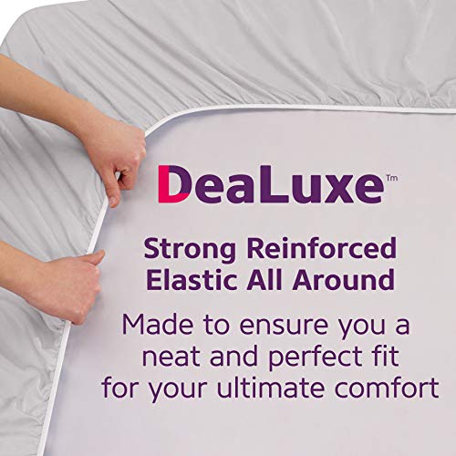 Deep Pocket Queen Fitted Sheet – 17” - 21” Inch + Extra Deep Pocket Fitted Sheet Only - 1 Fitted Bed Sheet With Deep Pockets For Pillow Top Mattress - Soft Queen Size Fitted Sheets Silver Light Gray #TOP3