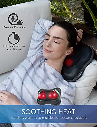 Zyllion Zma-13 Shiatsu Pillow Massager (Black) And Zma-12 Hair Brush Scalp Massager (Blue) Bundle #TOP2
