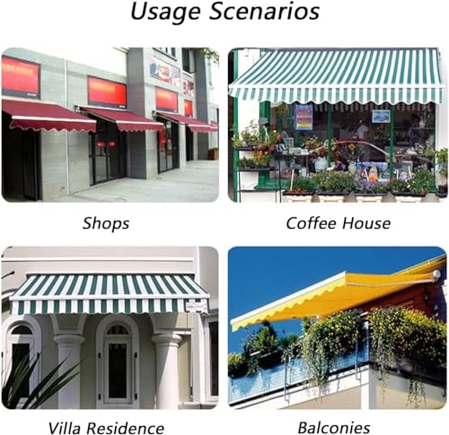 Toldo retráctil para patio ELzEy tela de repuesto de 1.5x6m para sombrilla exterior 8