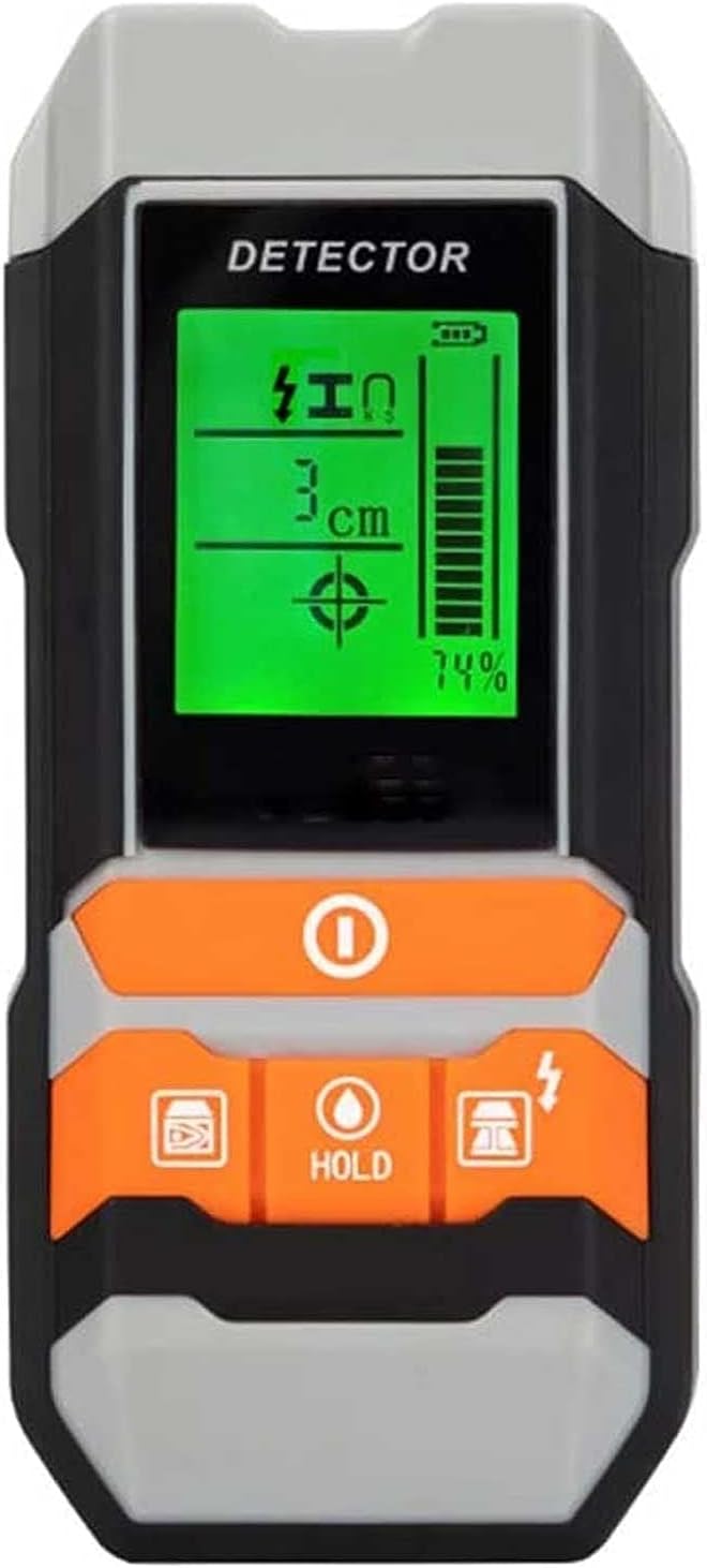 Stud Finder, Stud Detector 4 in 1 Mutifunction Wall Scanner with Upgraded Smart Sensor, HD LCD Display for The Center and Edge of Metal, Studs, AC Wire, and Moisture Detection LCD Display