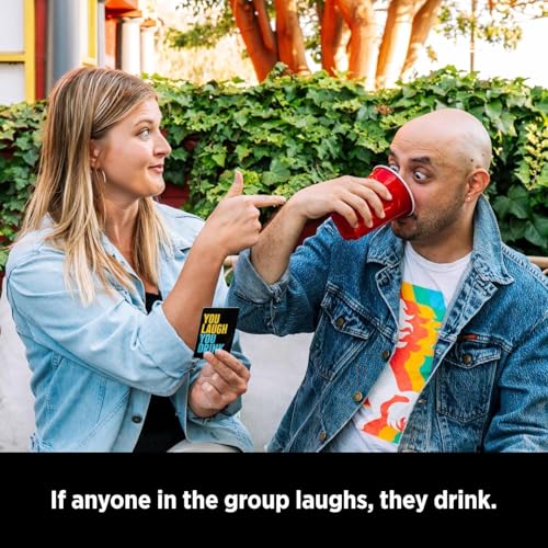 Image of Family Card & Board Games for Adults and Kids, Fun Strategy & Party for All Ages, Multi-Players, Perfect for Game Nights, Travel & Home Entertainment (You Laugh You Drink)
