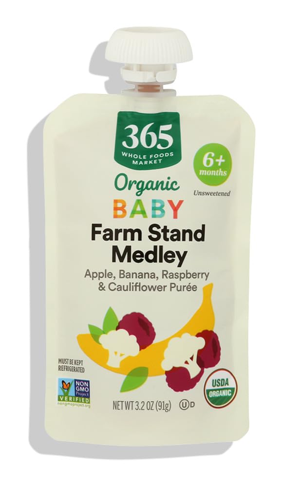 365 by Whole Foods Market Organic Farmstand Medley Baby Food Pouch, 3.2 OZ USDA Organic