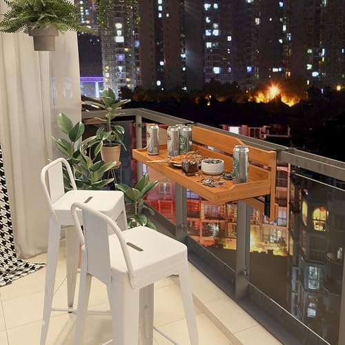 Table murale pliable pour cuisine et petit balcon compact - 6