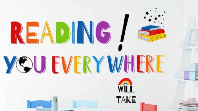 Adesivo Murale Motivazionale Reading Will Take You Everywhere | Frase Ispiratrice Per Lettura | Dimensioni 45,7 X 139,7 Cm | Vinile Per Pareti Studio, Biblioteca E Cameretta - 2
