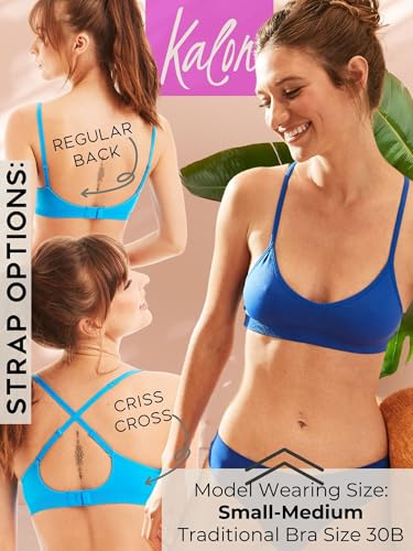 Image of Kalon Women's 4 Pack Demi Padded Bralette Wireless Comfortable Bra