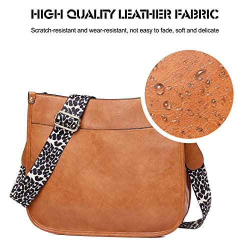 Ergocar Ladies Soft Leather Cross Body Bag, Waterproof Shoulder Bag with Adjustable Strap, Women's Cross-Body Bags3