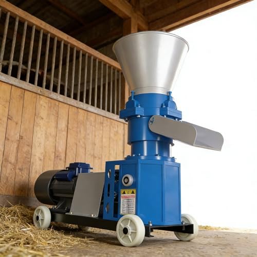 Commercial Electric Animal Feed Pellet Machine 4000W - Pet Food Maker for Dog, Cat & Bird Feed - Includes 2.5mm, 4mm, 6mm, 8mm Molds - Ideal for Commercial Use