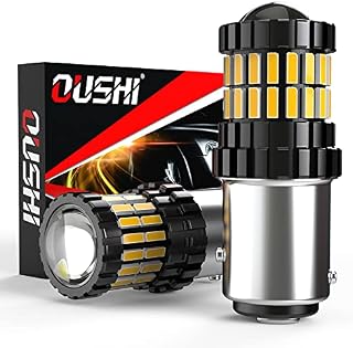 1157 LED Reverse Light Bulbs, Super Bright 6500K White 300% Brightness 2600Lm, OUSHI BAY15D P21/5W 2357 7528 LED Bulb with Projector Replacement for Backup Tail Brake Turn Signal Lights, Pack of 2