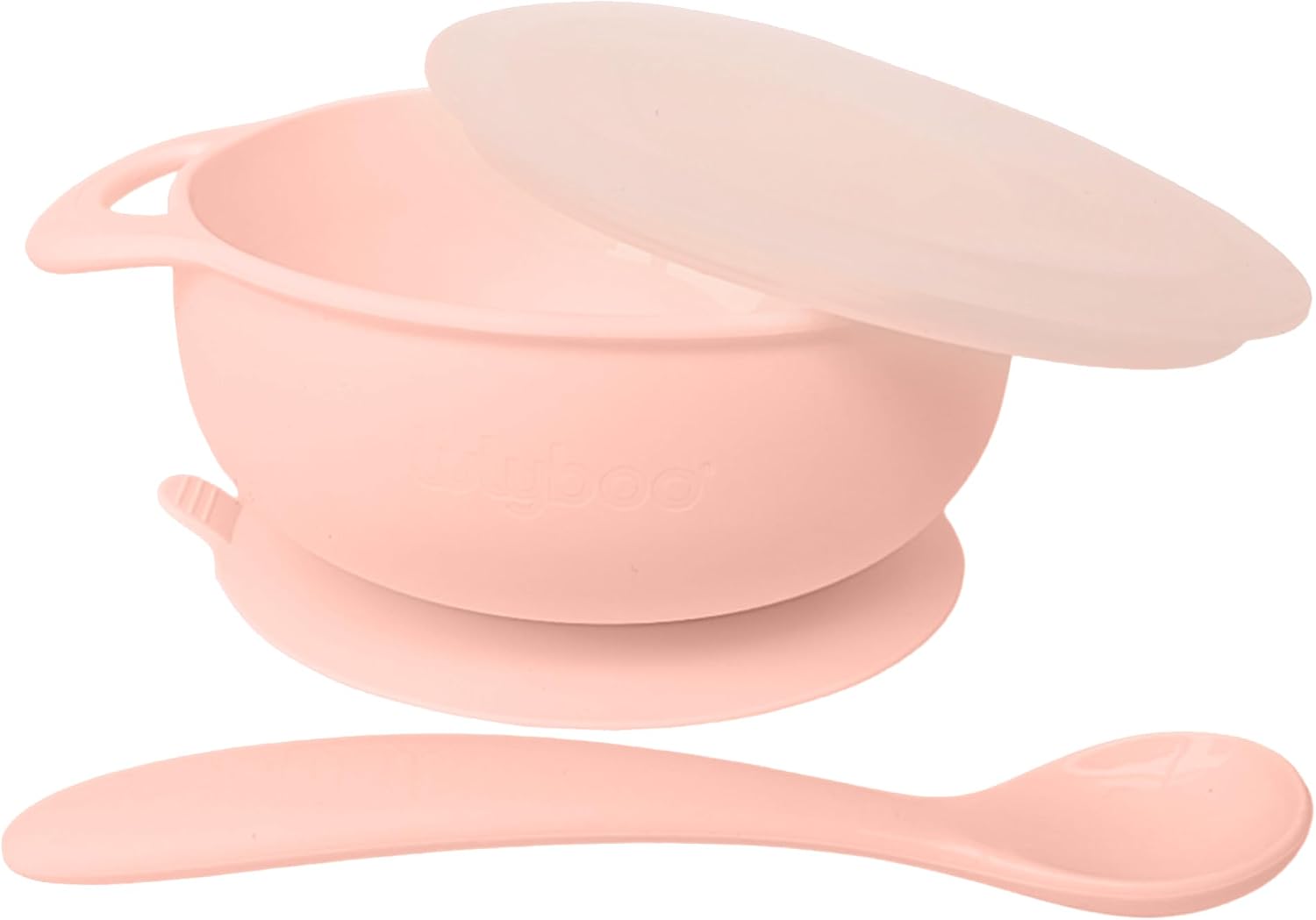 Lulyboo Silicone Baby Feeding Bowl with Handles, Lid & Spoon - Packable, Spill-Proof, Dishwasher Safe, Non-Slip Suction, for Toddlers 6+ Months (Green)