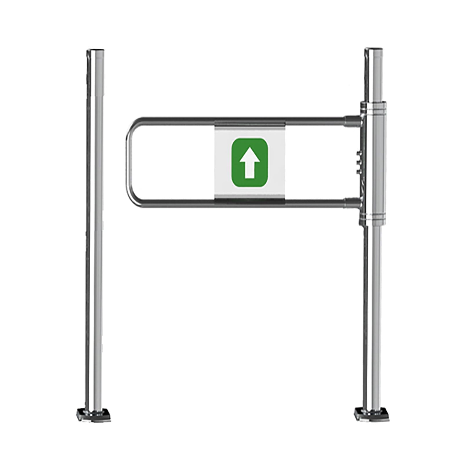 Aioneer Metal One-Way Safety Gate For Yards And Warehouses, Self-Closing Swing Door For Secure Entrance Control-Right-110cm/43.3in
