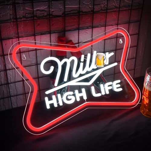Image of Beer Neon Sign for Wall Decor Beer LED Neon Lights for Home Bar Man Cave Garage Pub Bar Party Game Room Hotel Bedroom Birthday Gifts USB Powered