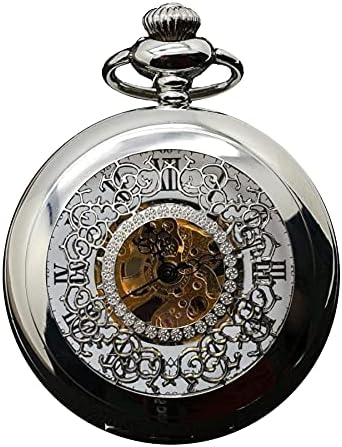 Brelsen Signature Silver Mechanical Demi Half Hunter Pocket Watch
