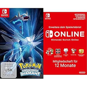Pokémon Strahlender Diamant | Nintendo Switch – Download Code & Nintendo Switch Online Mitgliedschaft – 12 Monate…