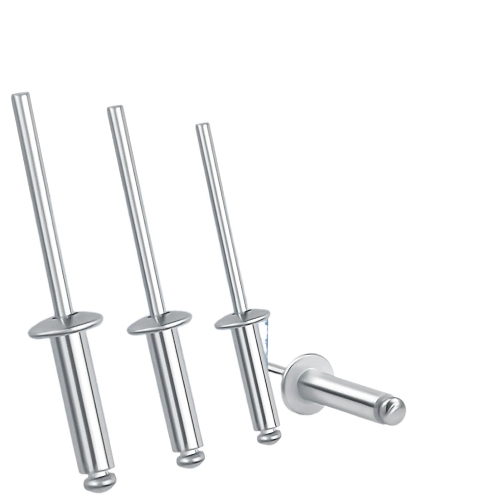 Blind Pop Rivet, 5-100pcs Aluminium Dome Head Blind Rivets M2-M6.4 3-50mm(4mm,M2.4 (100Pcs))