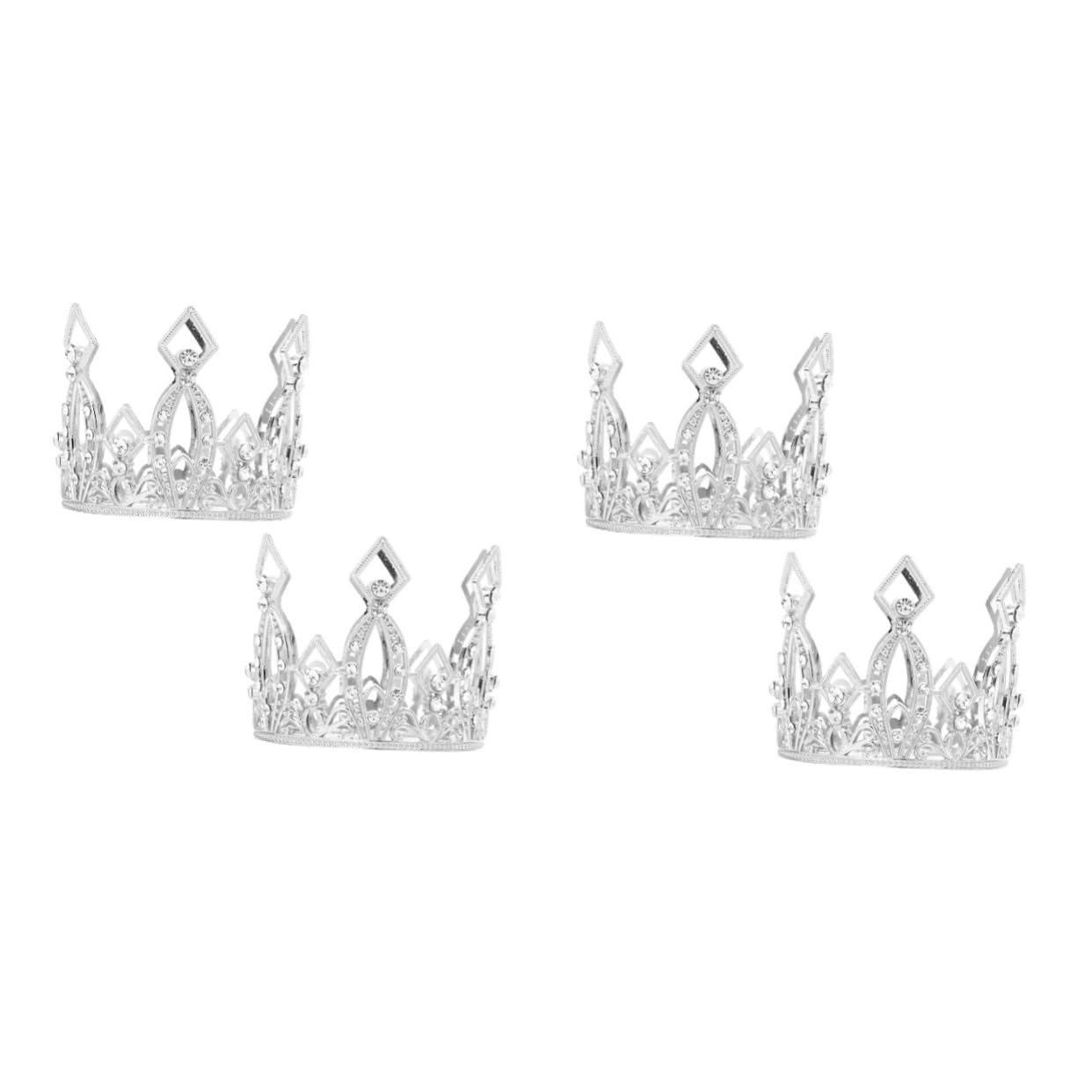 Couronne gâteau d'anniversaire dorée Cabilock déco strass 4 pièces