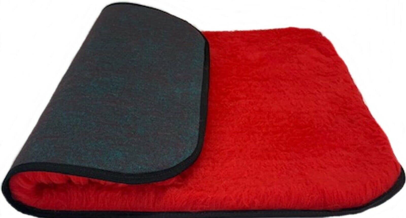 PnH Veterinary Bedding®- CLASSIC RANGE Binded for Extra Strength & Durability. Soft Fleece Vet Bedding Pieces with a Professional Look. GREY, WHITE - MANY COLOURS, MANY SIZES (RED, 100cm x 50cm)