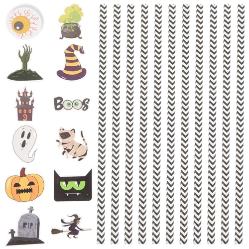 Pitillos de papel para fiesta Halloween 24 pzas miniatura 1