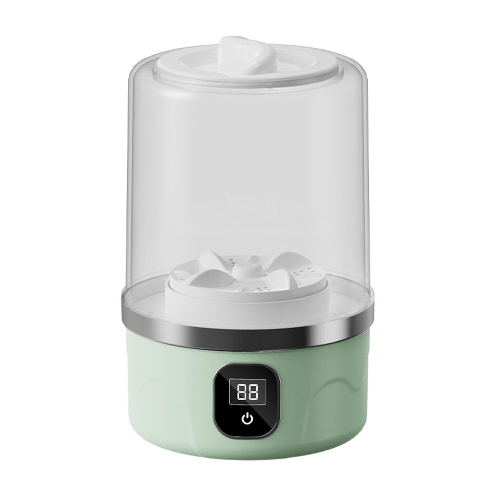 Buxuaaaa Green Cordless Washing Machine Rechargeable 3000Mah, Compact Laundry For Travel & Small Spaces Manual Scrubbing Simulation Washer