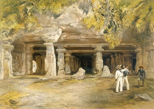 La grotte d'Elephanta de l'Inde poster William Simpson pour sublimer votre salon chic