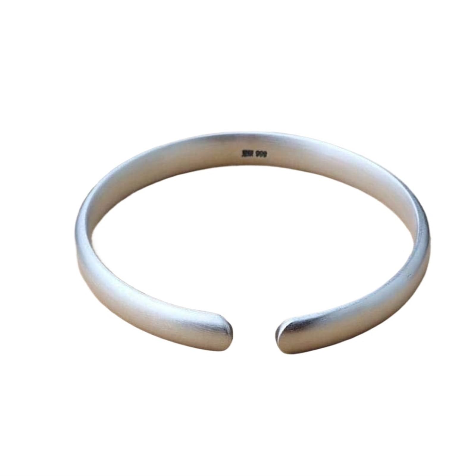 Bracciale in argento, bracciale rigido alla moda, bracciale in argento 999 con citazioni buddiste, i braccialetti aperti in argento con sutra di diamanti possono essere regalati a qualcuno che è impor