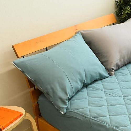 ララナイト 綿楊柳 ピロケース Mサイズ 43×63cm 綿100% 無地 枕用 枕カバー まくらカバー ピローケース 吸水速乾 天然繊維 清涼感 おしゃれ ウォッシャブル 洗える 翡翠/ピロケース