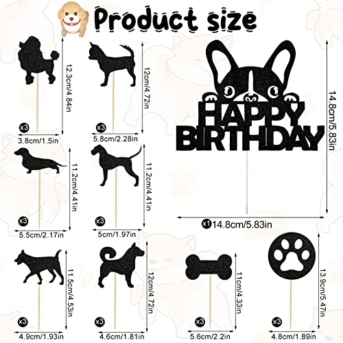 25 Stück Hund Tortendeko Süße Hunde Cake Toppers Hunde Cupcake Topper Dog Theme Birthday Decorations,Geburtstag Kuchen Dekoration für Kinder Baby Hunde Party Dekorationen