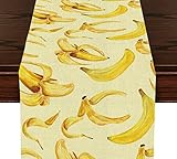 zcyxuuw Lovely Modern Style Banana Print Table Runner, Kitchen Dining Table Decor, Fruit Table Runners for Indoor Outdoor Home Farmhouse Holiday Wedding Birthday Party Decoration, 13 x 72 Inch