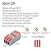 Wire Connector Cable Led Connectors Compact Quick Wiring Push-in Terminal Blocks Tools for 4mm² 6mm²(N6H-3P)