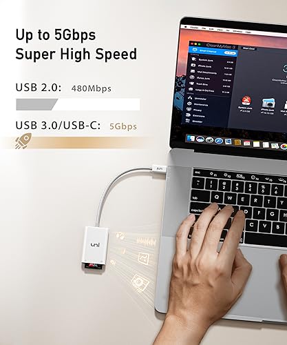 Image of uni USB C SD Card Reader, Sturdy Micro SD Card Adapter (Durable Nylon, No Block), Ultra High-Speed USB Type C Camera Memory Card Reader OTG Compatible with Android Galaxy S20, MacBook Pro /MacBook Air