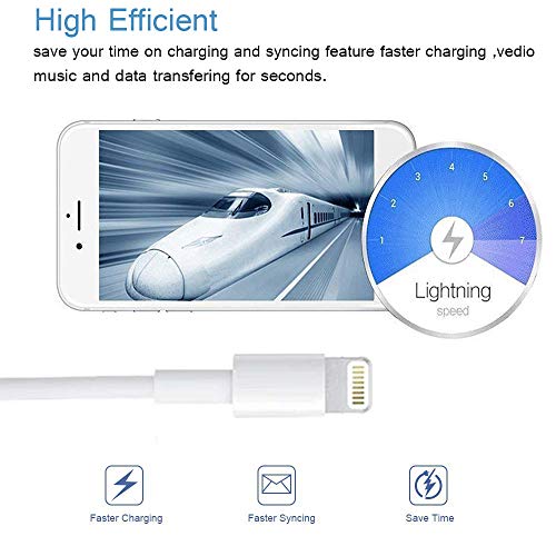 iPhone Charger, iPhone Charger Wire Data Sync Charging Cord Compatible with iPhone 11 Pro Max/iPhone 11 Pro/iPhone 11/iPhone X/8 Plus/7 Plus/6S/6 Plus/6S Plus/5/5S/5C/XS/XR/XS Max and More - Thumbnail 3